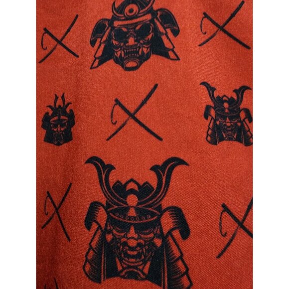 Retro Rifle McDojoLife Shirt Mens XL Red Samurai All Over Button Down Collab EUC - Picture 5 of 7